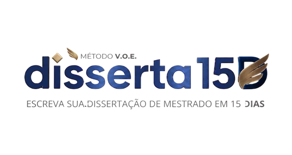 Logo Disserta 15D - Escreva sua dissertação de mestrado em 15 dias - Método V.O.E.